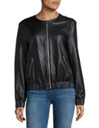 Michael Michael Kors Perforated Faux Leather Jacket