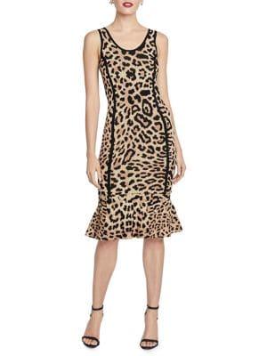 Rachel Rachel Roy Nanette Leopard Print Fit & Flare Dress