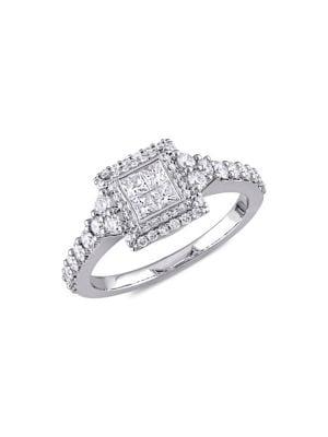 Sonatina 14k White Gold & 1 Tcw Diamond Engagement Ring