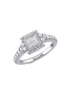 Sonatina 14k White Gold & 1 Tcw Diamond Engagement Ring