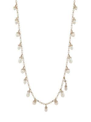 Marchesa Goldtone, Faux Pearl And Crystal Shaky Strand Necklace