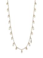 Marchesa Goldtone, Faux Pearl And Crystal Shaky Strand Necklace