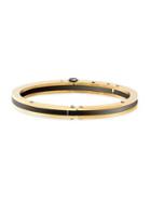 Lord & Taylor Two-tone Stainless Steel Oval Bangle Bracelet