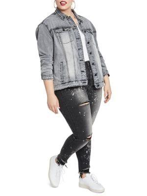 Rachel Rachel Roy Plus Oversized Denim Jacket