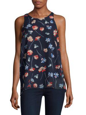 Jones New York Floral Woven Tank Top