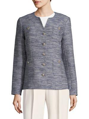 Karl Lagerfeld Paris Long-sleeve Tweed Jacket
