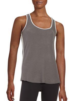 Nuit Rouge Textured Knit Racerback Tank Top