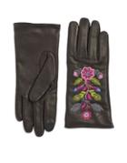 Carolina Amato Embroidered Leather Gloves