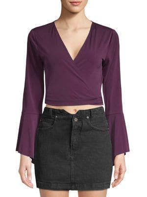 Bcbgeneration Surplice Knit Crop Top