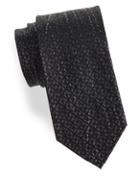 Black Brown Square Neat Silk Tie