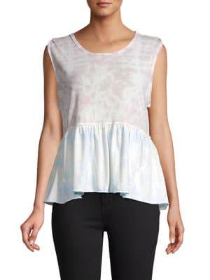 Free People Tie Dye Anytime Peplum Top