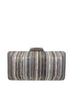 Sondra Roberts Metallic Striped Convertible Clutch