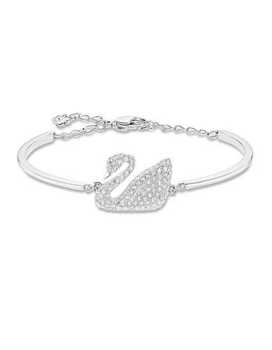 Swarovski Silvertone Crystallized Swan Bracelet