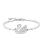 Swarovski Silvertone Crystallized Swan Bracelet