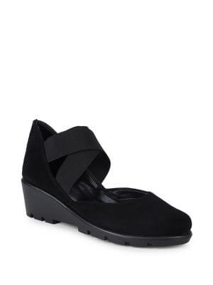 The Flexx Get Back Suede Wedge Pumps