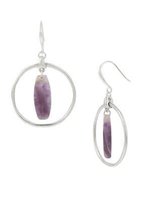 Robert Lee Morris Soho Purple Rain Amethyst Orbital Drop Earrings