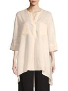 Anne Klein High-low Linen Tunic