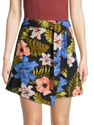 Vero Moda Tropical Wrap-front Skirt