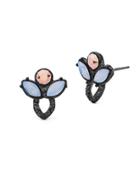 Jenny Packham Crystal & Rose Opal Stud Earrings