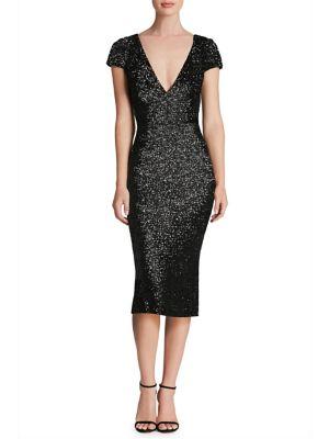 Dress The Population Allison Sequin Midi Dress