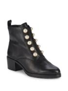 Lord & Taylor Floria Embellished Leather Ankle Boots
