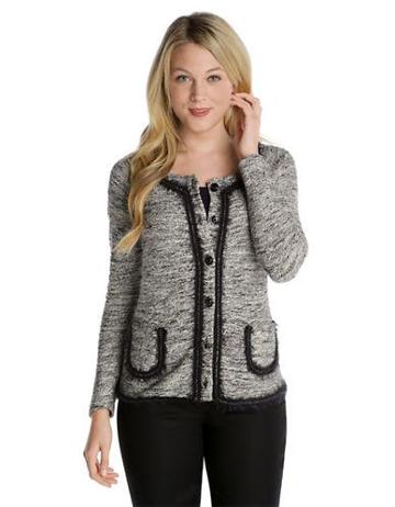 Nic + Zoe Tweed-inspired Fringe Jacket
