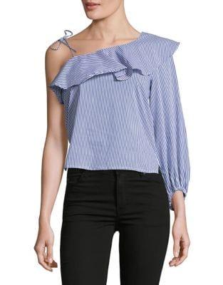 Highline Collective One-shoulder Flounce Top