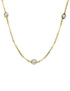 Crislu 18kt. Gold Tone And Cubic Zirconia Station Necklace