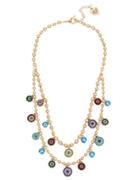 Betsey Johnson Lucky Charms Crystal Two-row Necklace