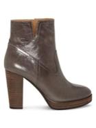 Lucky Brand Quintei Distressed Leather Heeled Booties