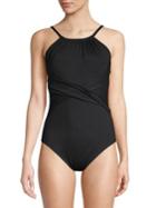 Michael Michael Kors Ruched 1-piece Swimsuit