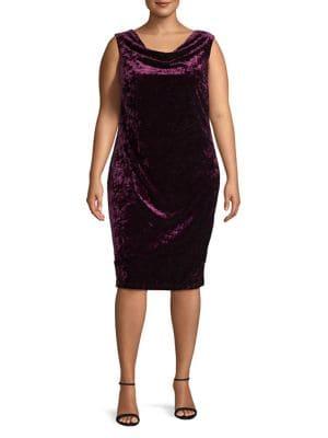 Lori Michaels Plus Plus Sleeveless Velvet Dress