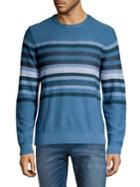 Black Brown Banded Stripe Cotton Sweater
