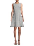 Ellen Tracy Petite Frayed Sleeveless Dress
