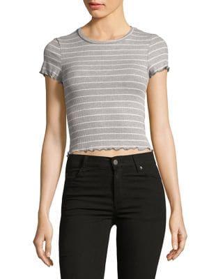 Design Lab Ribbed Cropped Top