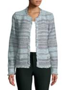 Nic+zoe Petite Open Front Tweed Jacket
