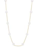 Lord & Taylor 6-7 Mm Freshwater Pearl And 14k Yellow Gold Necklace