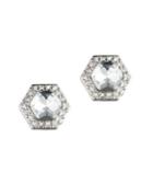 Carolee Crystal Abbey Crystal Hexagonal Stud Earrings