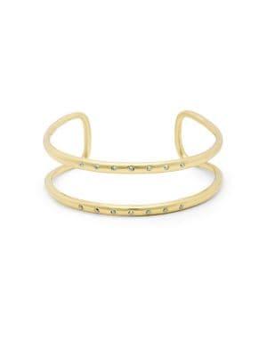 Sole Society Goldtone & Hematite Cuff Bracelet