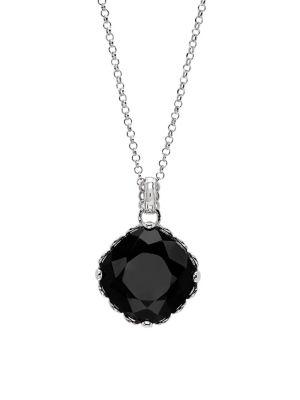Lord & Taylor Pave Crystal-embellished Sterling Silver Pendant Necklace