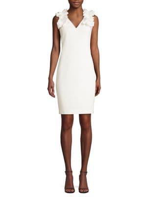 Trina Turk Jazzy At Last Ruffle Shoulder Dress