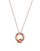 Dogeared Sterling Silver & 14k Rose Gold Dipped Love Knot Pendant Necklace