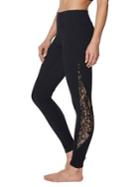 Betsey Johnson Side Lace Mesh Ankle Leggings