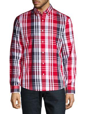 Michael Kors Checked Slim-fit Button-down Shirt