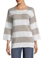 Eileen Fisher Striped Knit Pullover