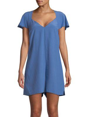 French Connection Kozani Drape Tie Back Romper