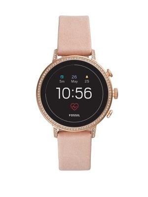 Fossil Q Venture Hr Leather-strap Gen 4 Smart Watch