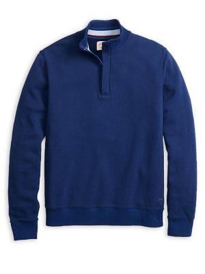 Brooks Brothers Red Fleece Knit Half-zip Sweater