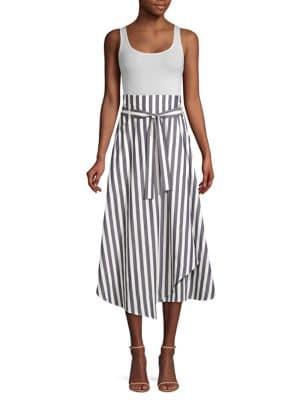 Weekend Max Mara Biella Stripe Wrap Handkerchief Skirt