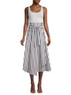 Weekend Max Mara Biella Stripe Wrap Handkerchief Skirt